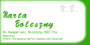 marta boleszny business card